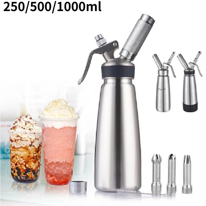 Kitchen Gadgets Under 500 - 250/500/1000ml Pure Aluminum Cream Gun Siphon