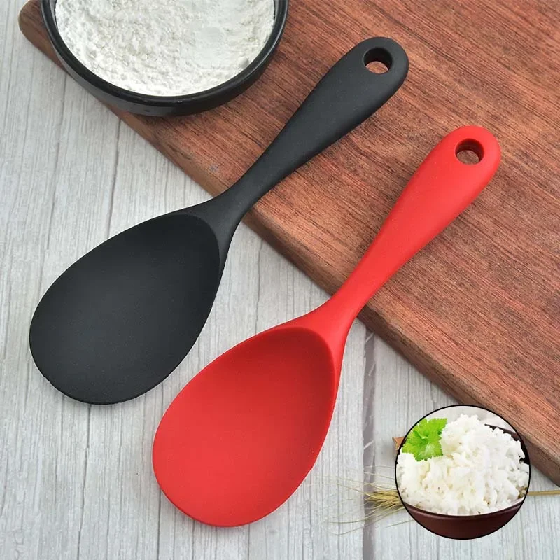 Kitchen Gadgets On Sale - Hanging Silicone Rice Spoon Kitchen Ladle